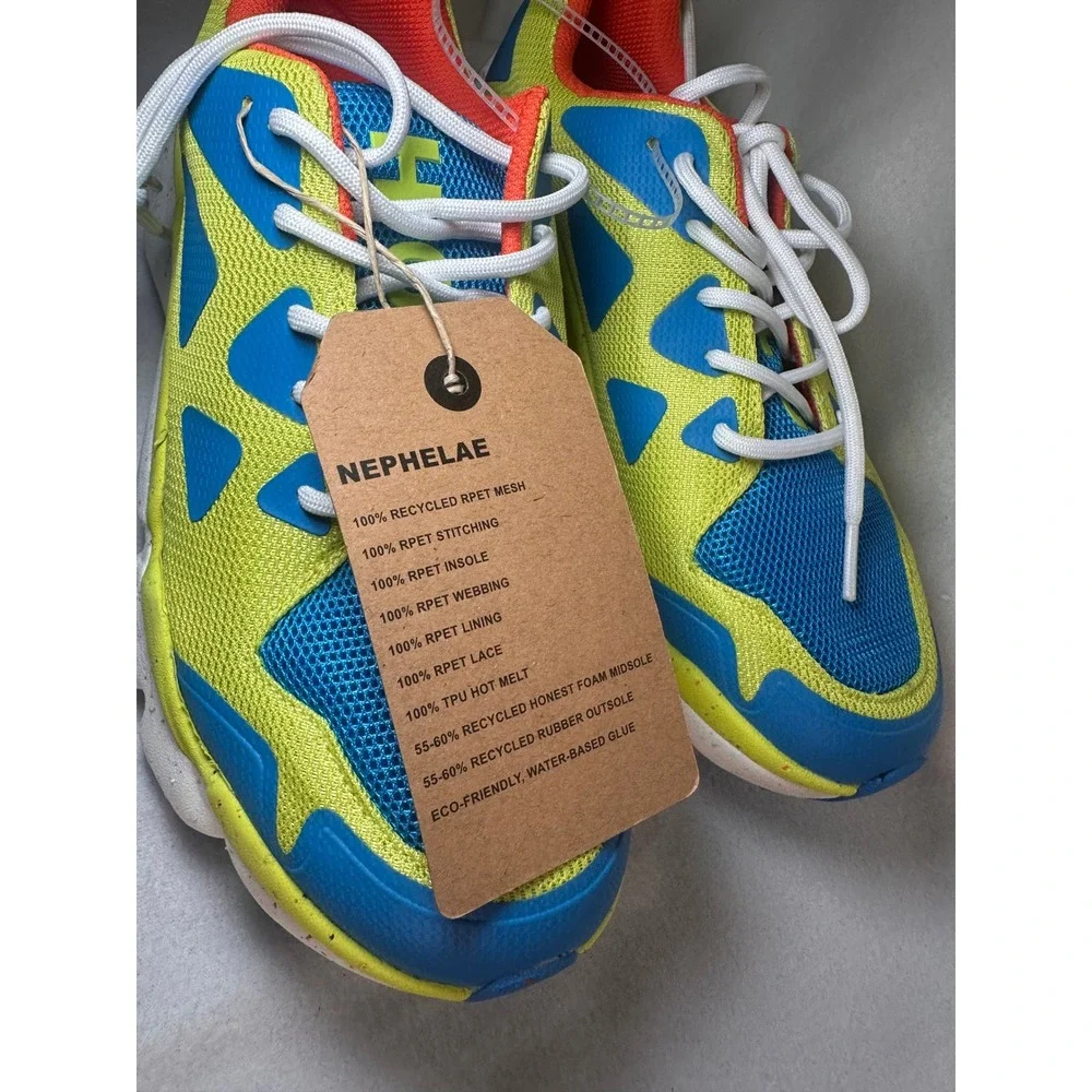 HOLO Footwear Nephelae Womens 9.5 Yellow Blue Sustainable Sneakers‎ HW511017 NEW